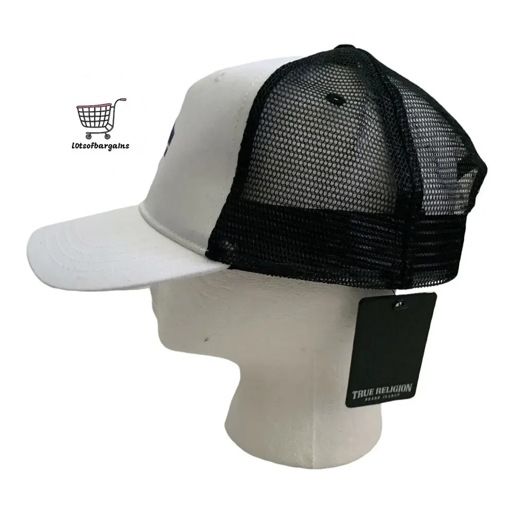 True Religion Horseshoe Logo White PRIDE Snapback Adjustable Trucker Hat Cap New
